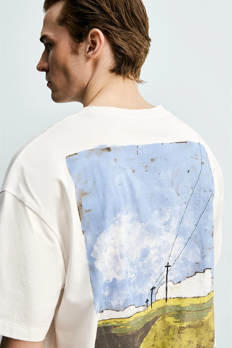 T-SHIRT À IMPRIMÉ PAYSAGE