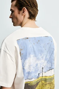 T-SHIRT À IMPRIMÉ PAYSAGE