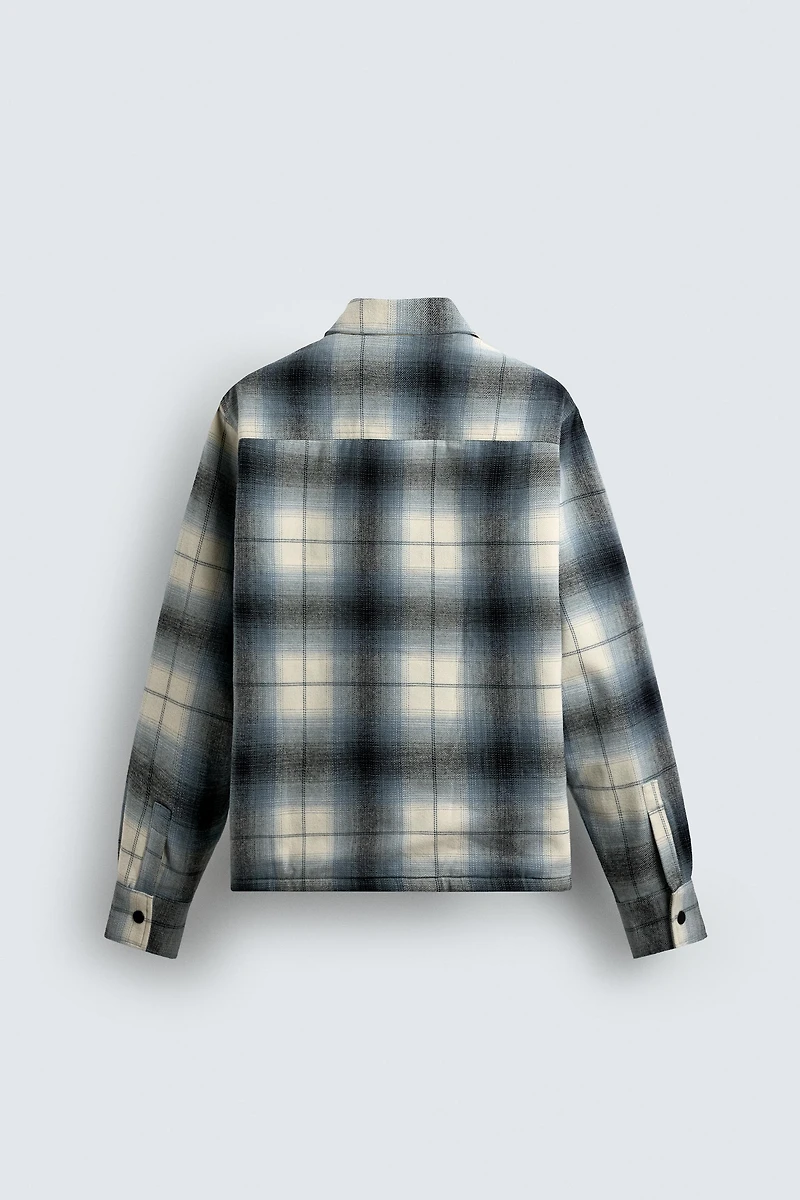 COMBINED PLAID OVERSHIRT