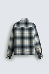 COMBINED PLAID OVERSHIRT