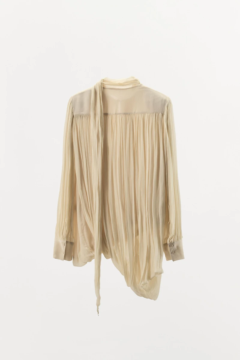 BLOUSE DRAPÉE ÉPAULETTES ZW COLLECTION ÉDITION LIMITÉE