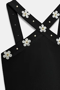 BODY HALTER STRETCH FLEURS