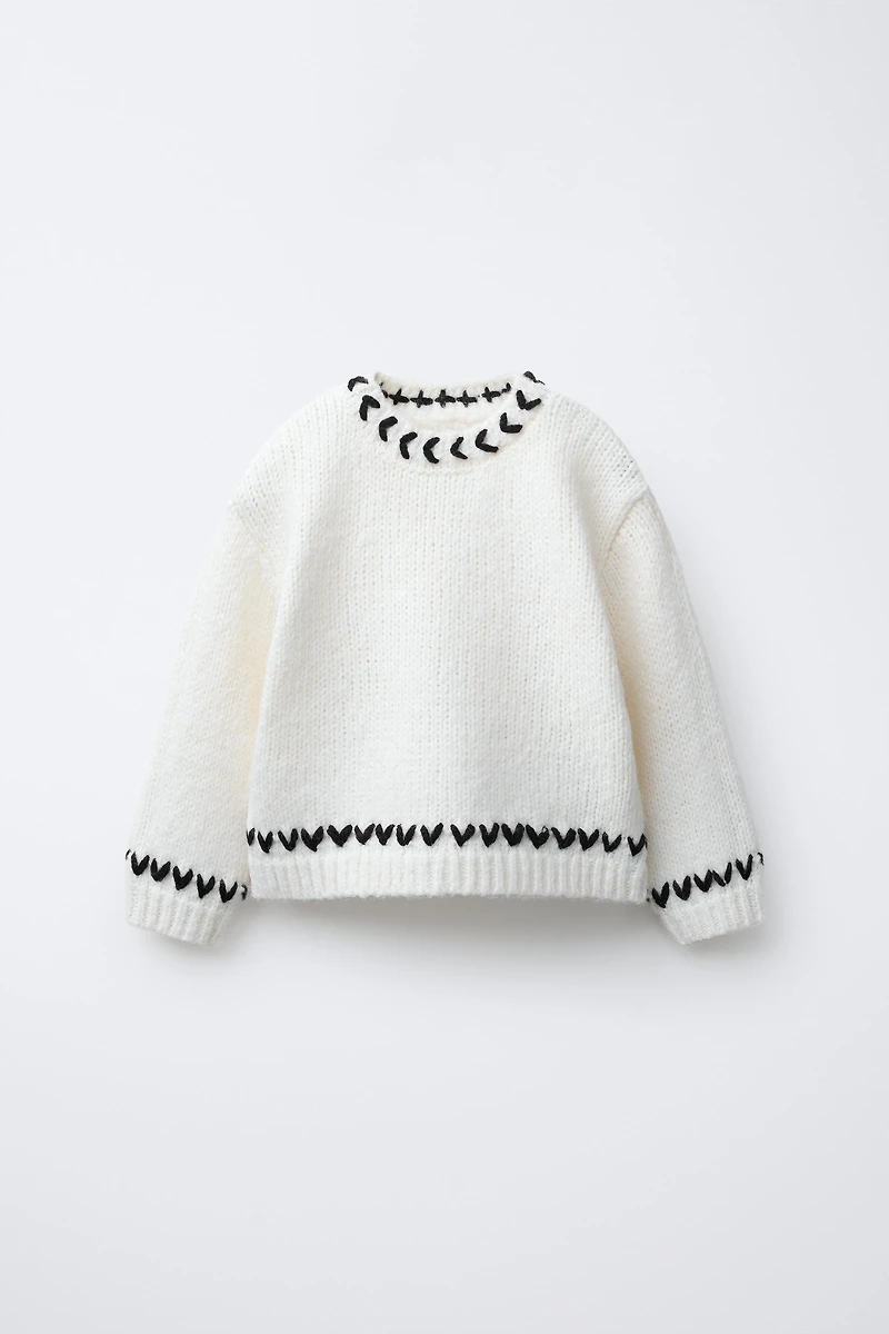 KNIT JUMPER WITH PIPING