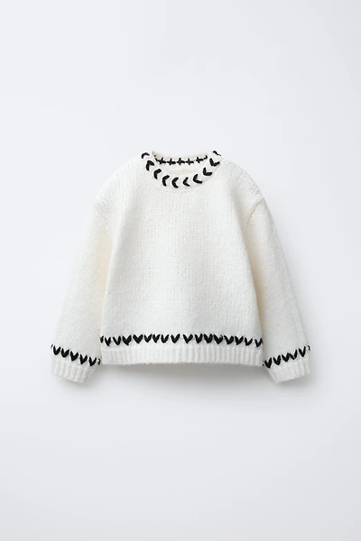 KNIT JUMPER WITH PIPING