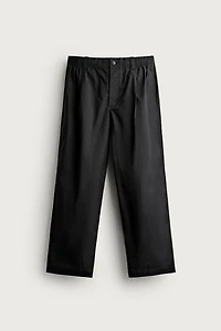 RELAXED FIT PLEATED JOGGER PANTS
