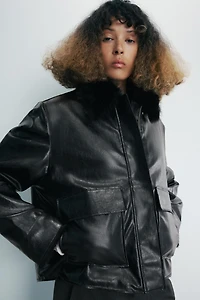 ZW COLLECTION FAUX LEATHER JACKET