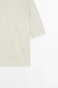 Short sleeve fine knit sweater - STUDIO