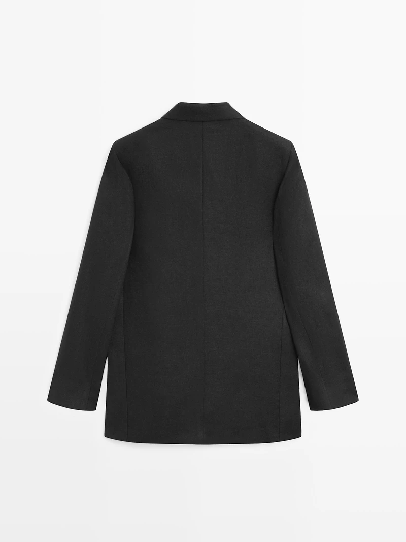 Blazer croisé 100 % lin
