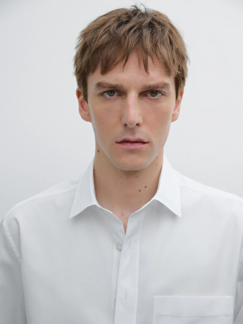 Regular-fit 100% cotton shirt