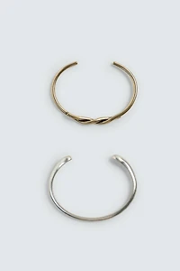 TWO-PACK OF RIGID CONTRAST BRACELETS