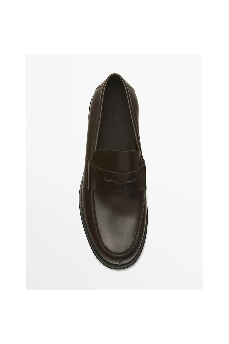Mocassins en cuir avec patte
