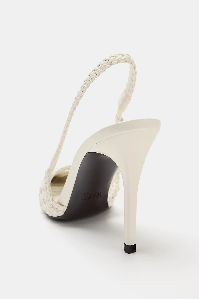 BRAIDED SLINGBACK HEELS