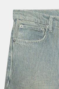 JEAN ZW COLLECTION DROIT TAILLE BASSE À RAYURES