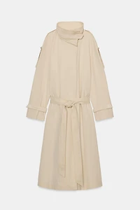 ZW COLLECTION HIGH-NECK TRENCH COAT