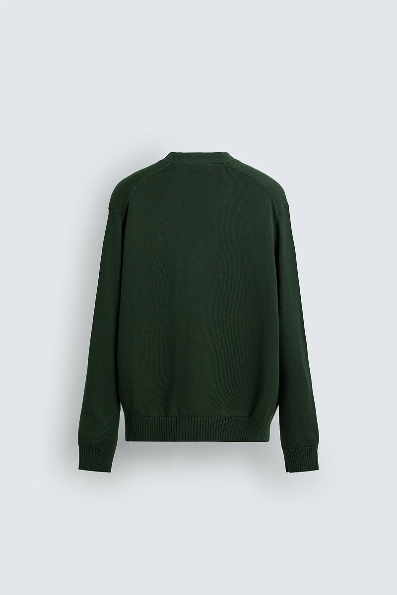 CARDIGAN REGULAR FIT EN COTON