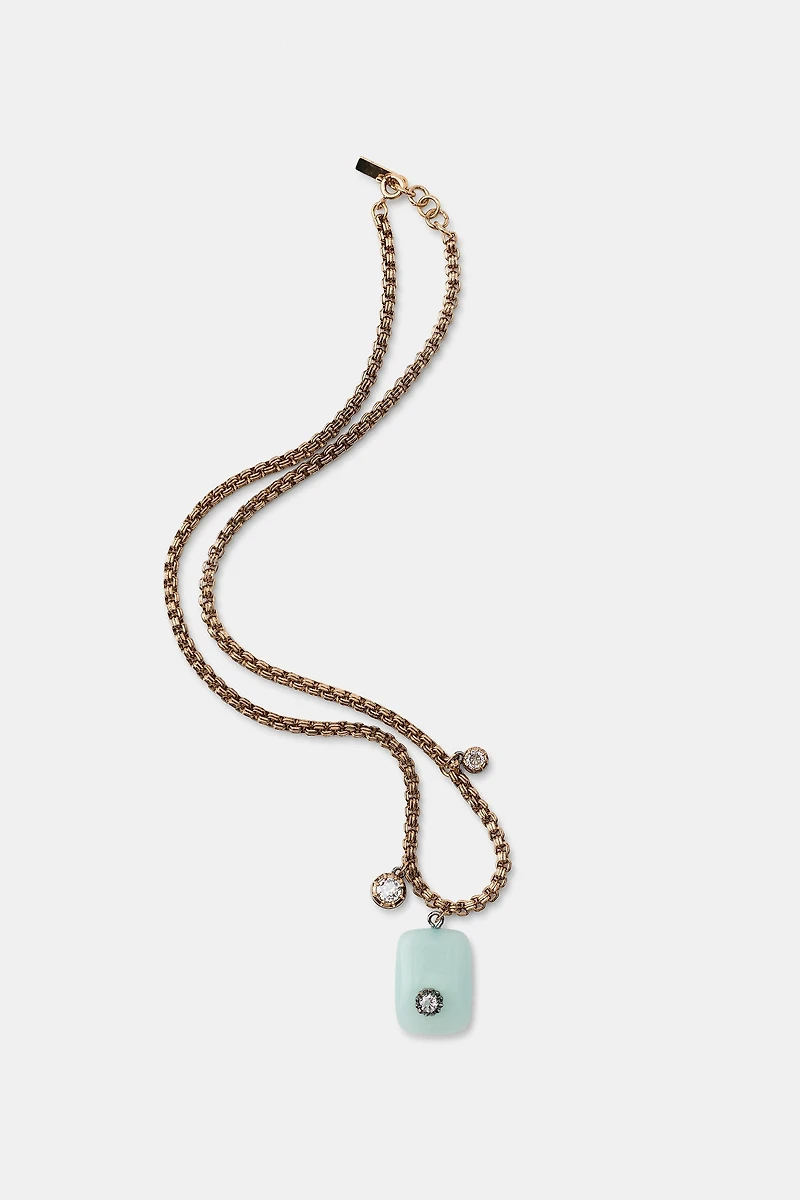 COLLIER MÉTALLIQUE PIERRE ET BIJOUX