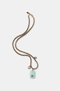 COLLIER MÉTALLIQUE PIERRE ET BIJOUX