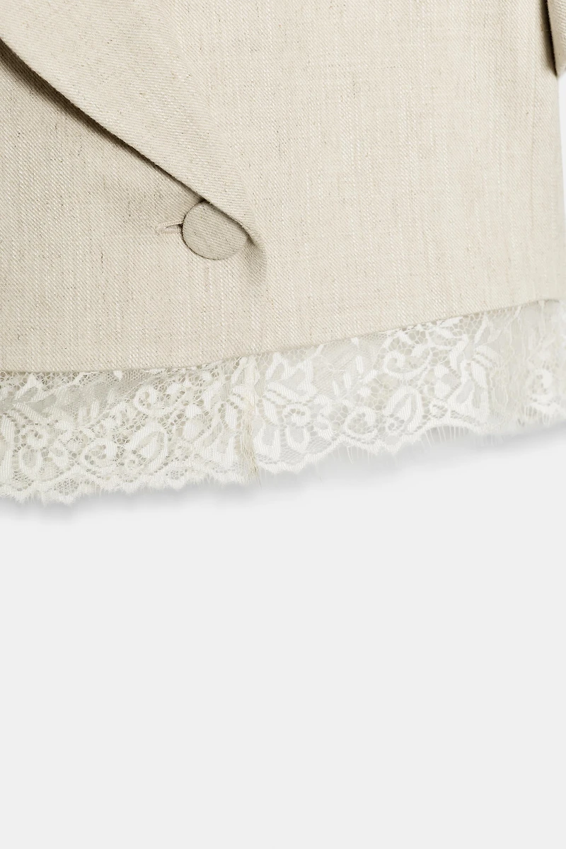 VESTE COURTE EN DENTELLE