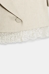 VESTE COURTE EN DENTELLE