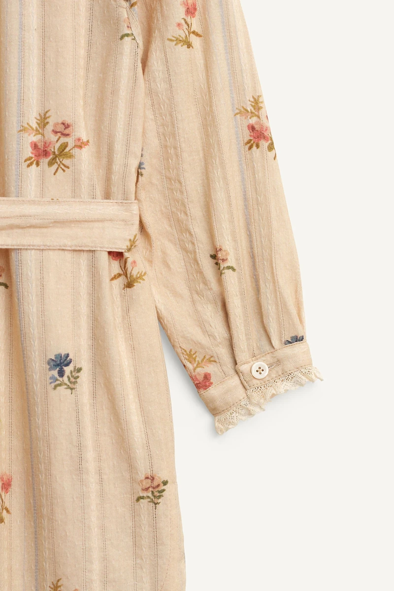 LIMITED EDITION FLORAL PRINT SHIRT DRESS