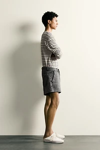 ACID WASH DENIM SHORTS