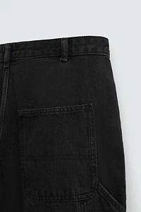 CARPENTER POCKET DENIM BERMUDA SHORTS