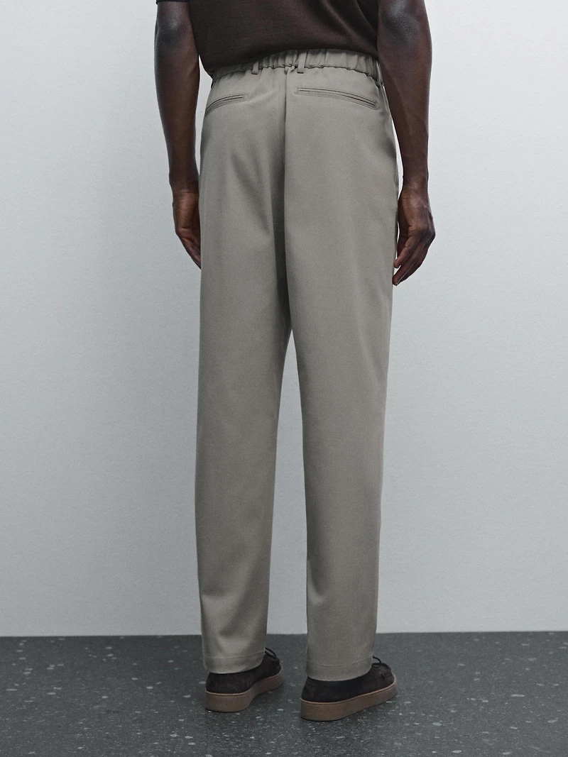 Cotton blend semi joggers
