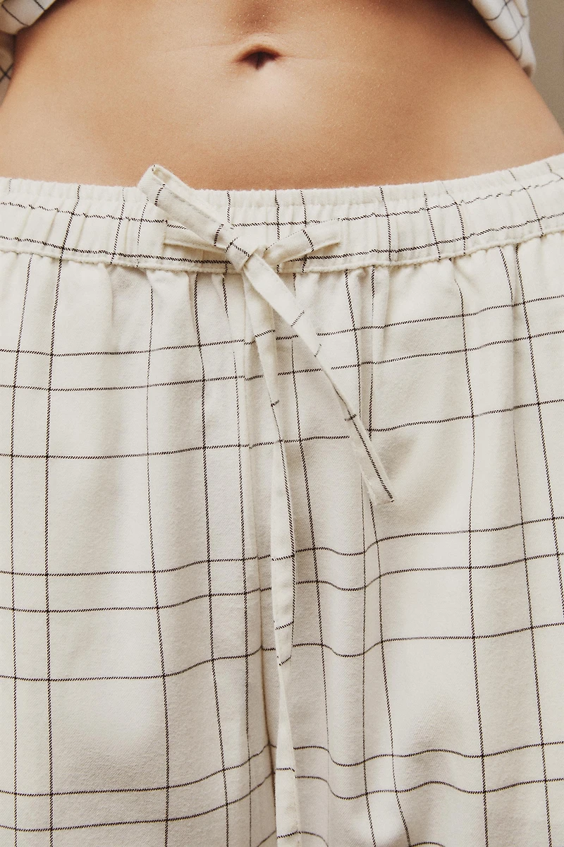 PANTALON LONG EN FLANELLE À CARREAUX