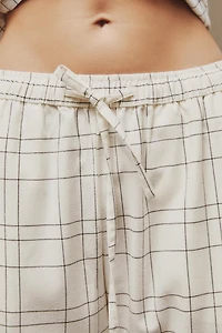 PANTALON LONG EN FLANELLE À CARREAUX