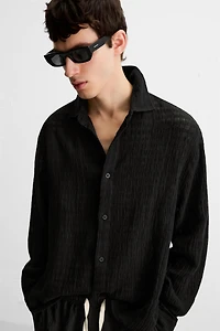 LINEN - COTTON JACQUARD SHIRT