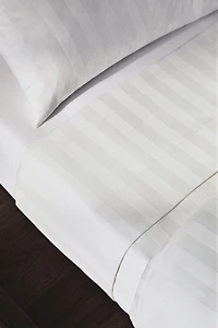 STRIPED SATEEN FLAT SHEET 500-THREAD-COUNT