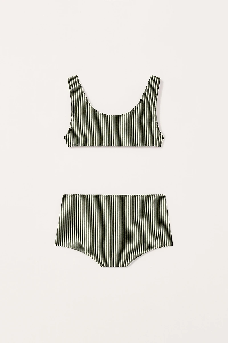 STRIPED HIGH-WAISTED BIKINI TOP LIMITED EDITION