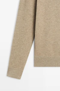 Wool blend cardigan with zip detail