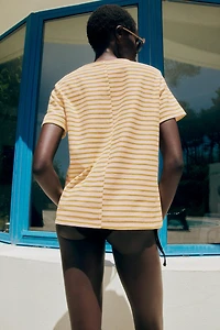 T-SHIRT À RAYURES MANCHES COURTES