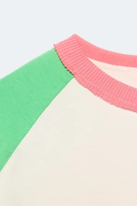 2-14 YEARS/ CONTRAST RAGLAN SLEEVE T-SHIRT LIMITED EDITION