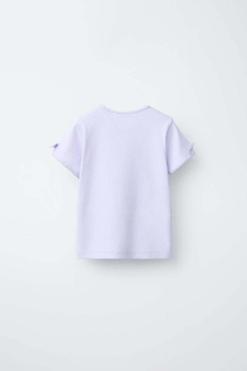 RIBBED STRIPED TIE T-SHIRT