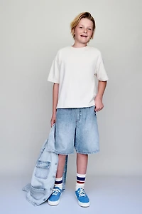 LOOSE FIT DENIM SHORTS