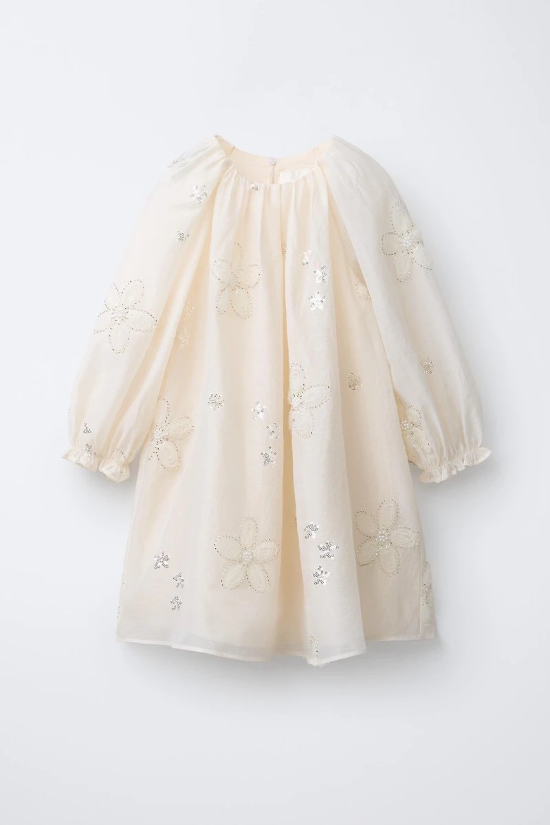 BEADED FLORAL DRESS
