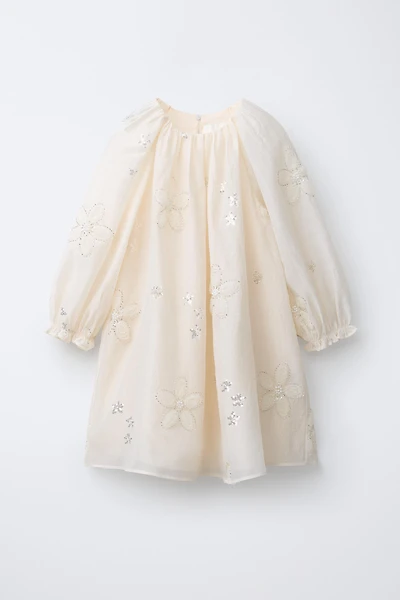 BEADED FLORAL DRESS