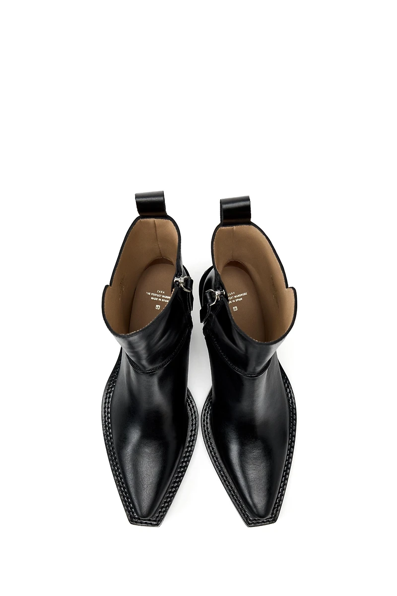 BOTTINES EN CUIR COW-BOY ÉDITION LIMITÉE