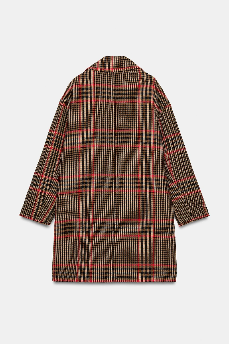 OVERSIZED PLAID COAT