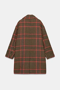 OVERSIZED PLAID COAT