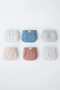 1 1/2-6 YEARS/ SIX-PACK OF ANIMAL UNDERWEAR