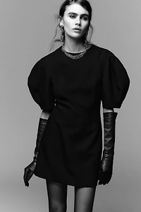 SHORT BALLOON SLEEVE DRESS