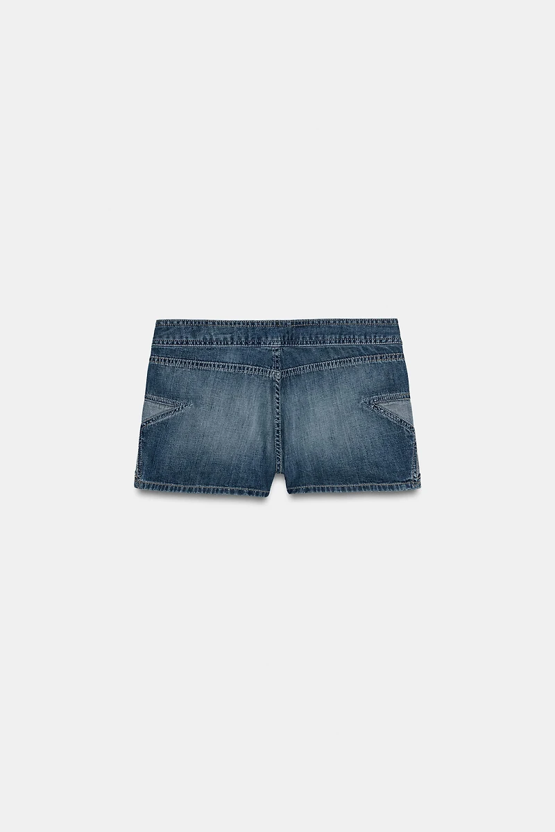 TRF STAR MINI DENIM SHORTS