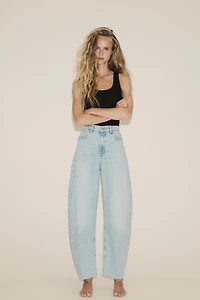 HIGH-WAIST TRF BARREL JEANS