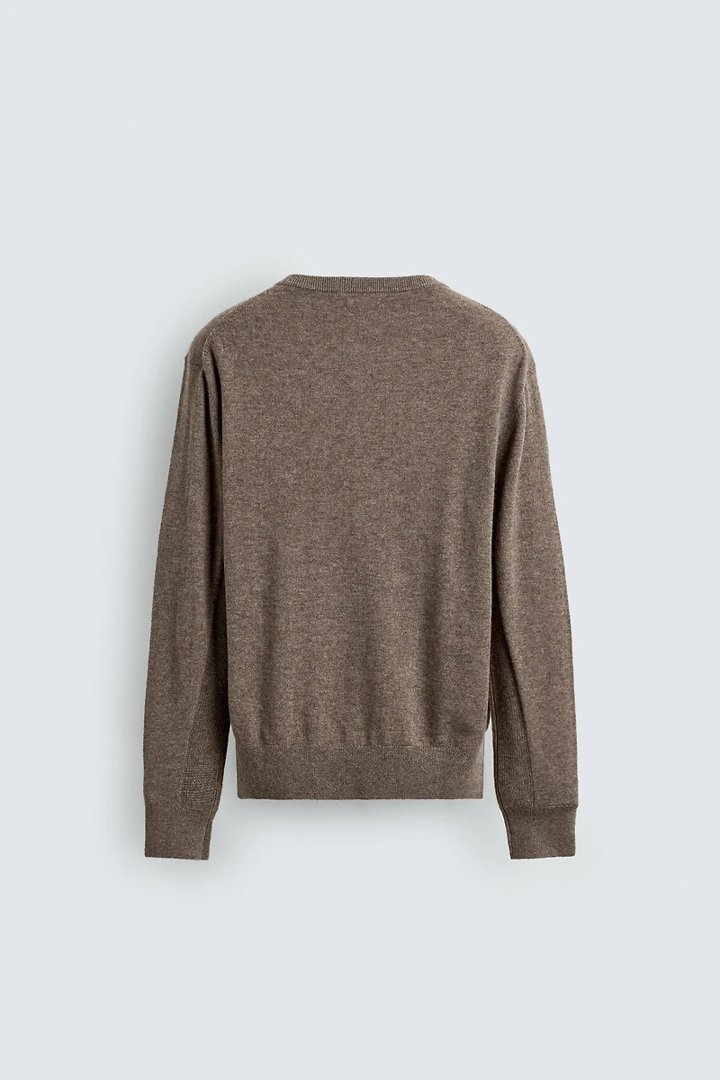 WOOL BLEND HENLEY JUMPER