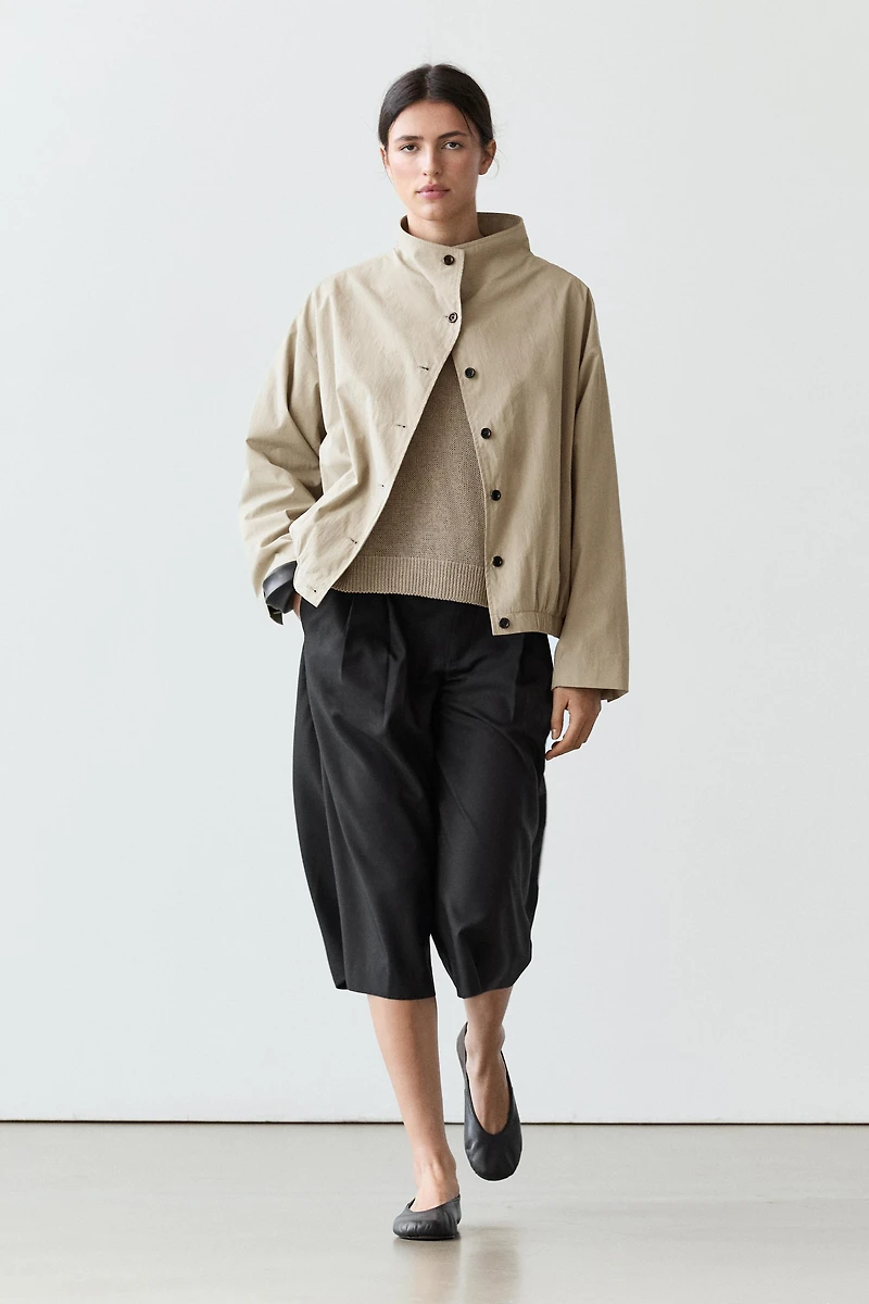 Veste bomber col cheminée