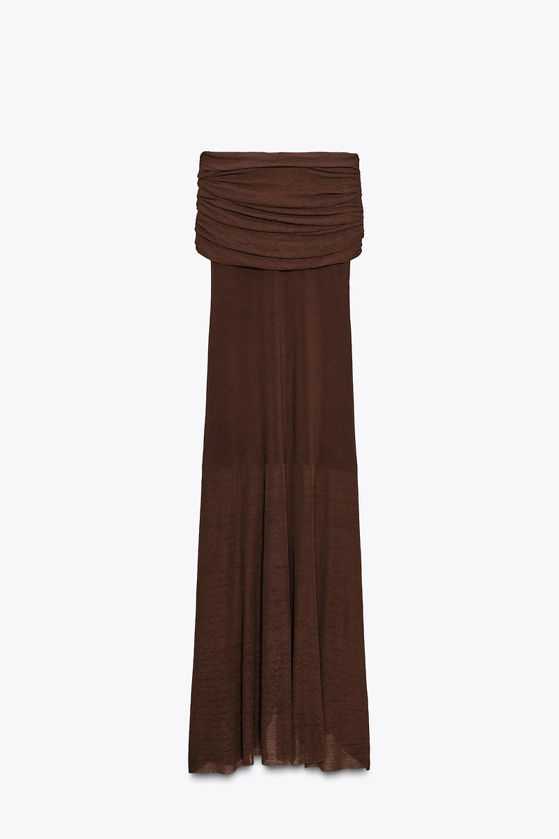OFF-THE-SHOULDER KNIT DRESS