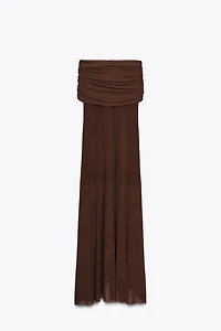 OFF-THE-SHOULDER KNIT DRESS